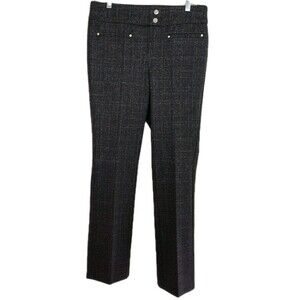 Rekucci Dress Pants Women's Size 10 Gray Relaxed Straight Leg
